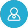 Ícone de um avatar corporativo minimalista